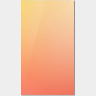 Modern gold ombre pink color block Posters and Art